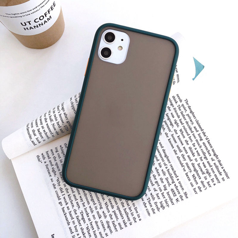 Frosted silicone phone case by My Store, showing a slim protective cover with a smooth matte finish