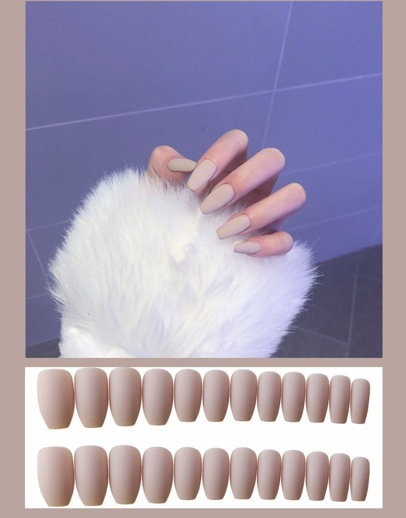 Frosted ballet fake nails by My Store, soft pink ballet-inspired design with a frosted finish