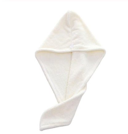 Magic microfiber hair fast drying dryer towel folded neatly for hair drying
