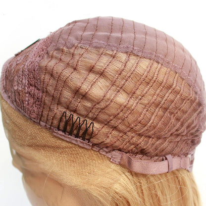 Lace golden wig by My Store with long, wavy golden hair and a natural-looking lace front