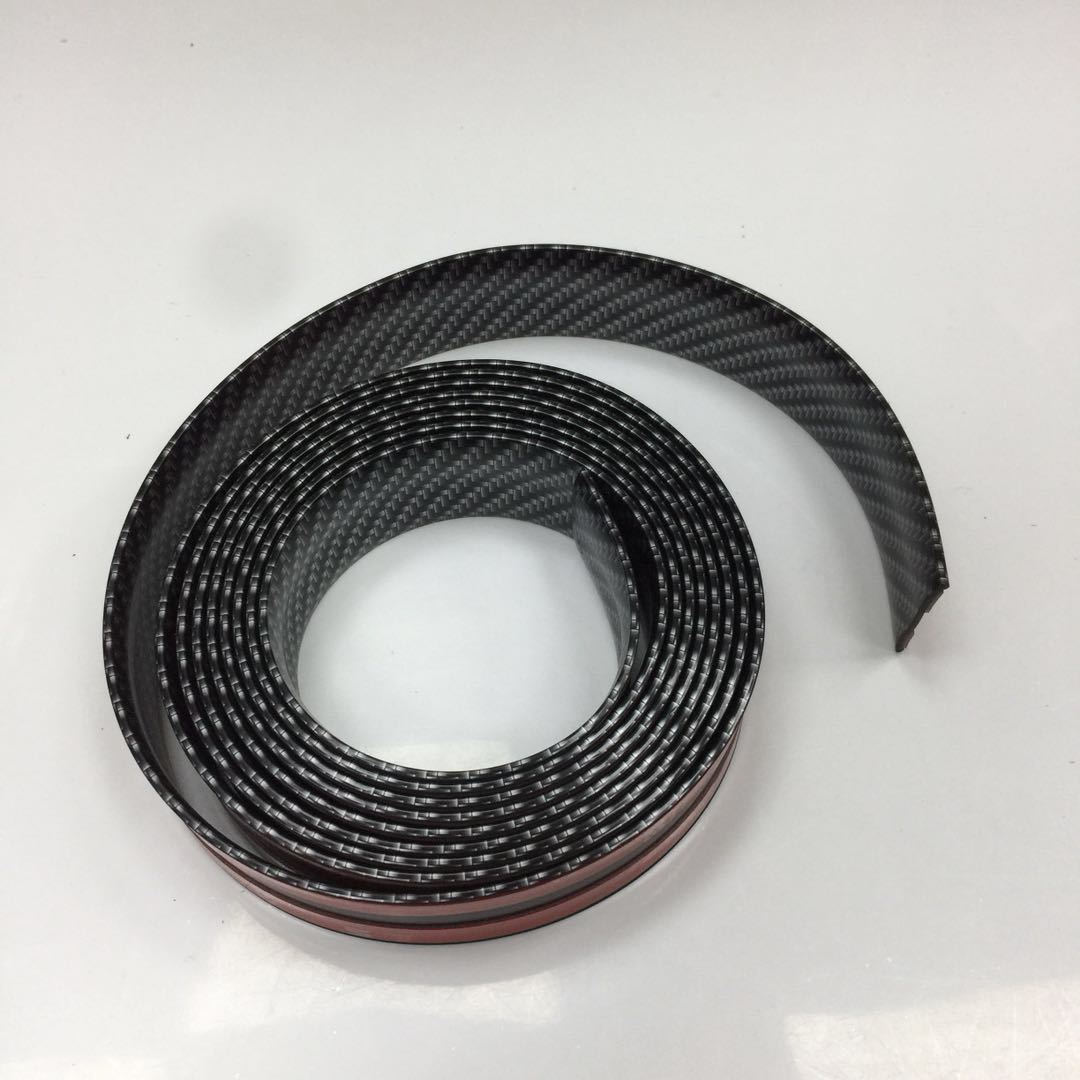 5D carbon fiber rubber car sticker roll with textured black finish and durable adhesive backing