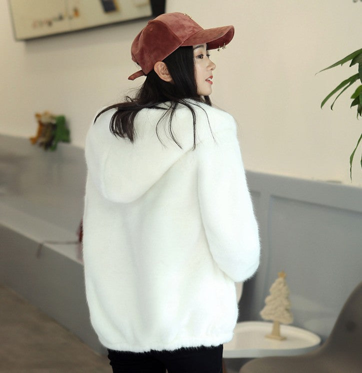 Women's faux fur mink coat in a soft, full-length design my store