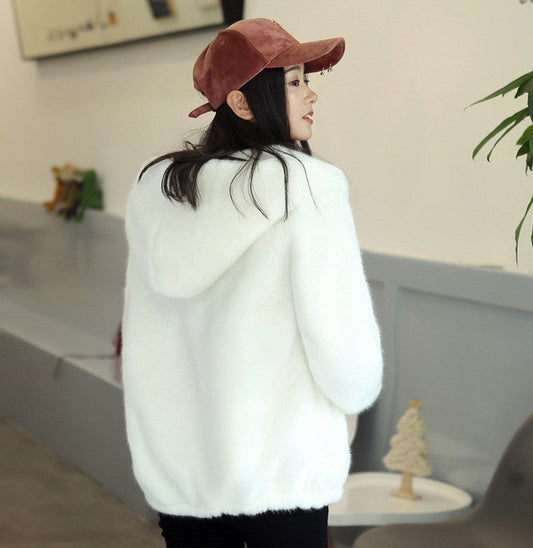 Women's faux fur mink coat in a soft, full-length design my store