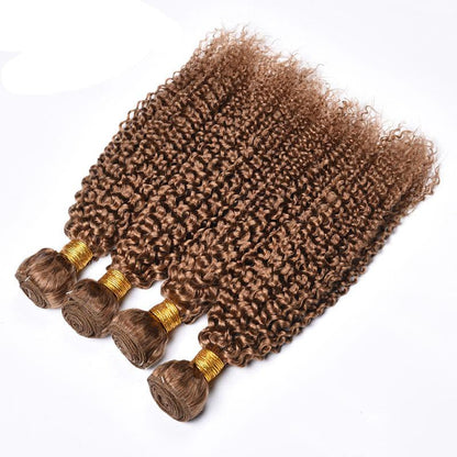 Kinky curly wave human hair with natural-looking defined curls and soft volume