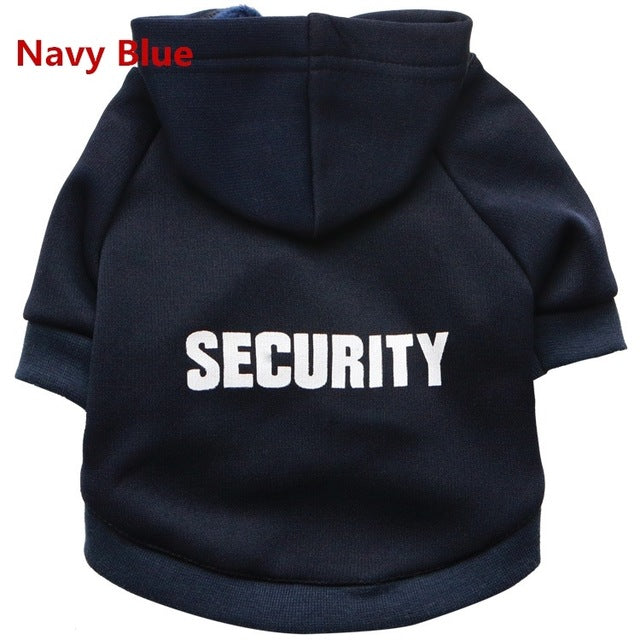 Fleece cloth security pet sweater for dogs, soft gray fabric with secure fit