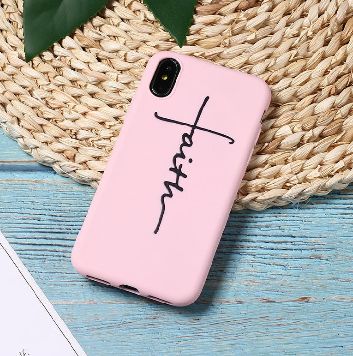 Cross phone case compatible with Apple devices, featuring a cross design