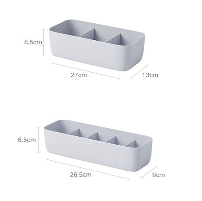 Plastic socks storage box and bra underwear organizer with desktop drawer for closet or bathroom use