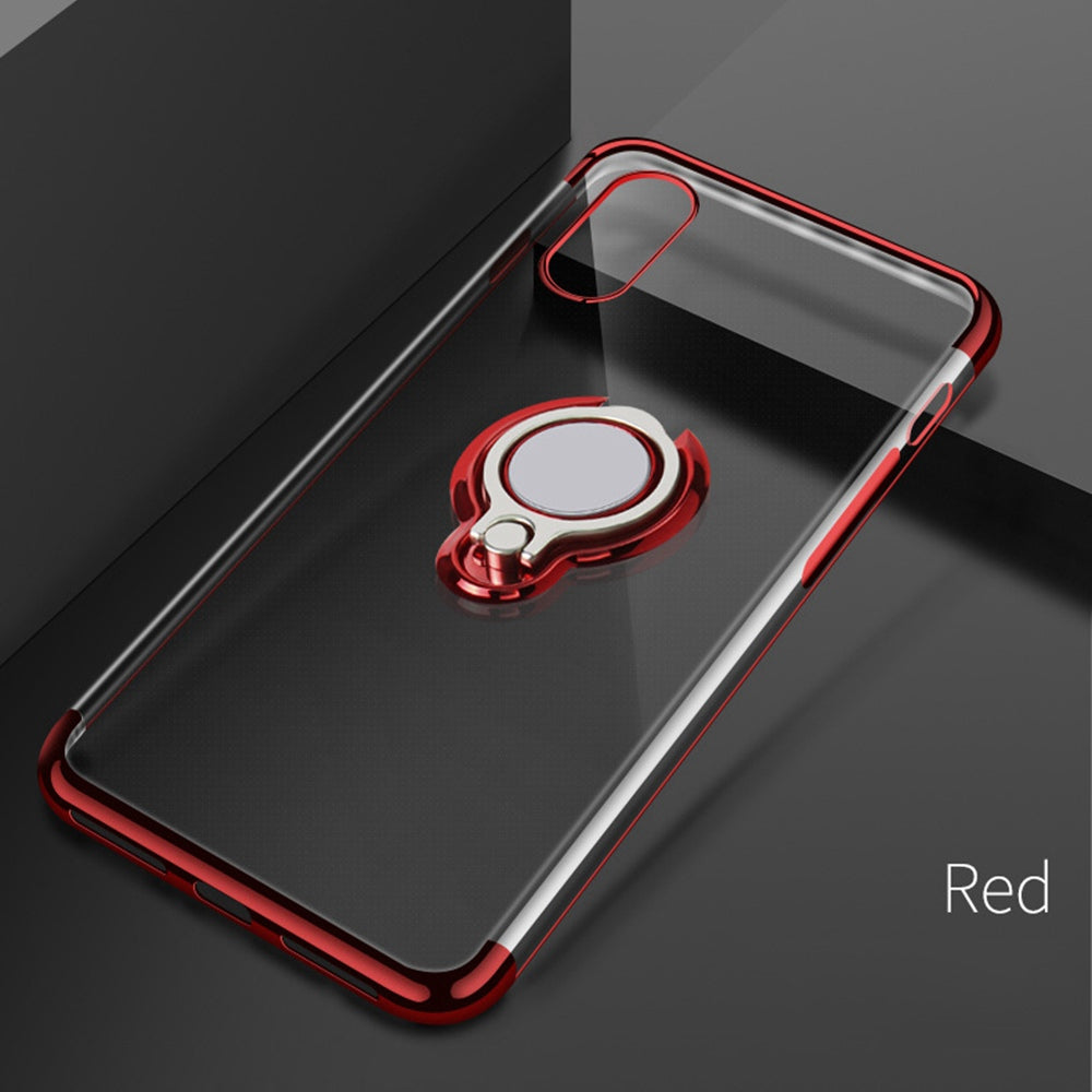 Magnetic ring mobile phone case holder compatible with smartphones
