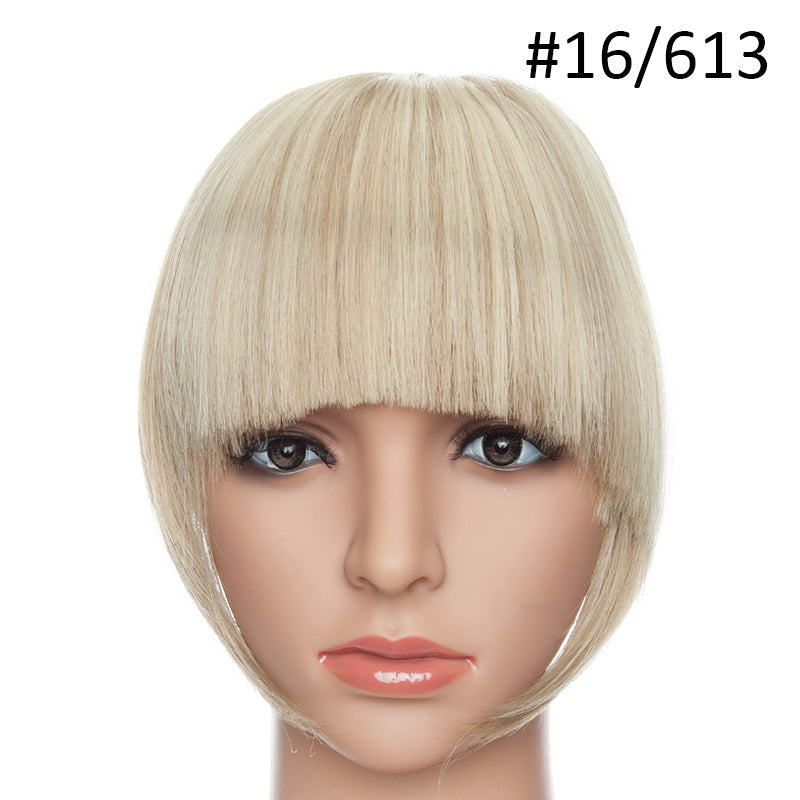 3D clip-in bangs hair extensions by My Store, shown in a natural style