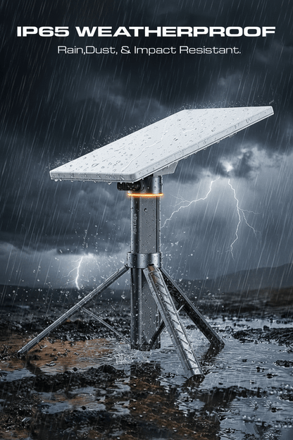 Tesery RovEdge Mk-I 189Wh portable power tripod for Starlink Mini Battery Pack, compact and versatile for outdoor internet use.