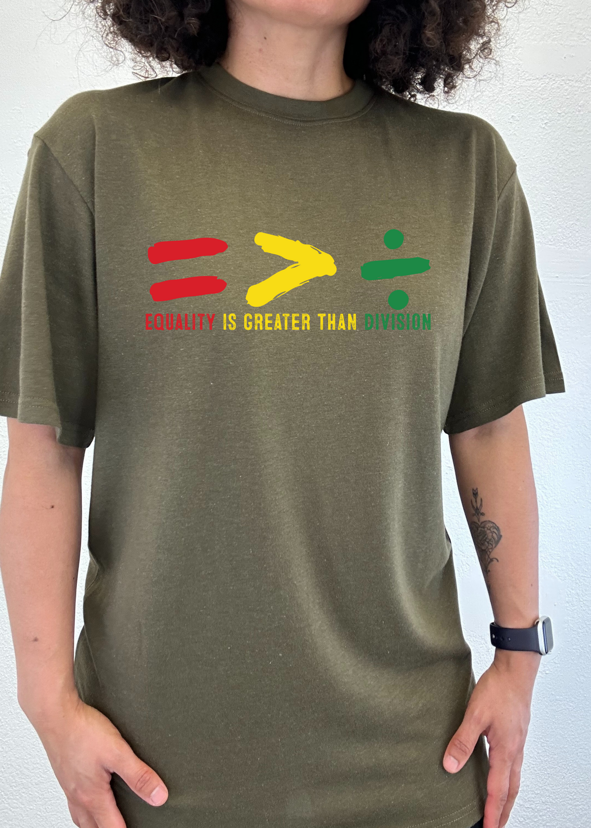 Black History Month unisex bamboo cotton graphic T-shirt featuring bold printed design from Spun Bamboo.