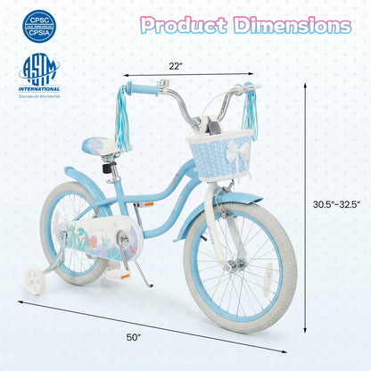 Kids bike with 12-20 inch wheels, training wheels, and front basket, designed for children, by GBruno Store.