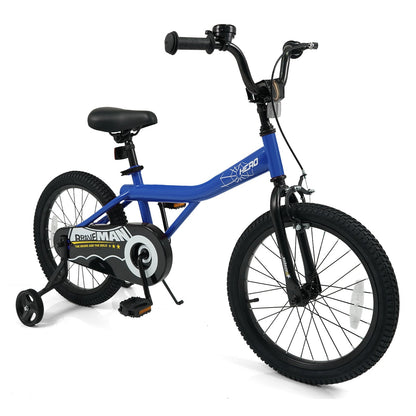 Kids bike with 14-inch navy frame and removable training wheels, designed for young children by GBruno Store.