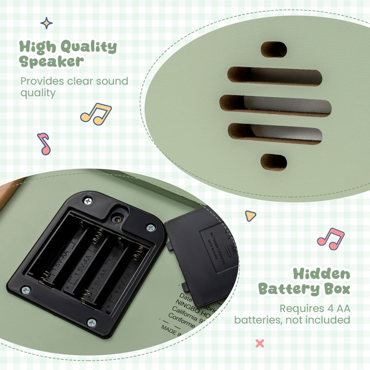 Wooden 18-key kids' piano musical toy with a music stand, designed for children to learn and play music easily.