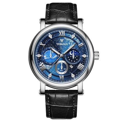 Men's watch with a sophisticated vast starry sky dial design my store