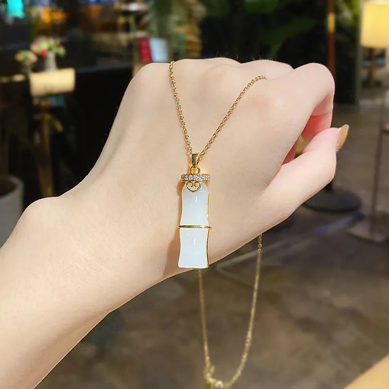 Minimalist Titanium Steel Pearl Heart Pendant Necklace