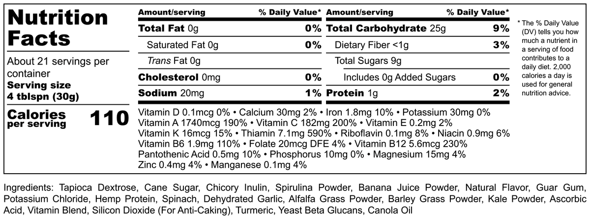 Close-up of Hi-West Berry Staywell Drink Mix nutrition label showing ingredients and nutritional information.