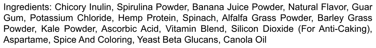 Hi-West Super Greens Drink Mix nutrition label showing ingredients and branding for a green drink supplement.
