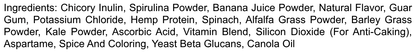 Hi-West Super Greens Drink Mix nutrition label showing ingredients and branding for a green drink supplement.
