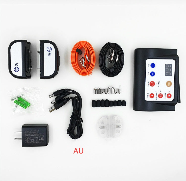 Electric dog fence system with adjustable boundary collar and transmitter included