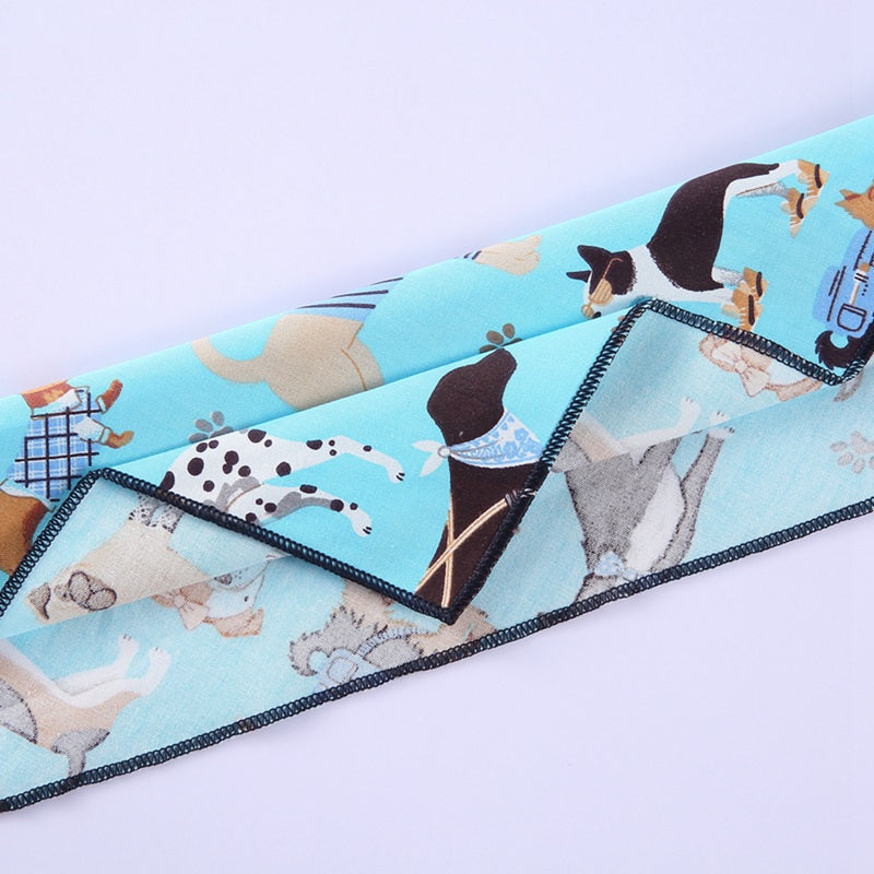 Dog triangle scarf by My Store, shown folded flat with its pointed bandana shape visible