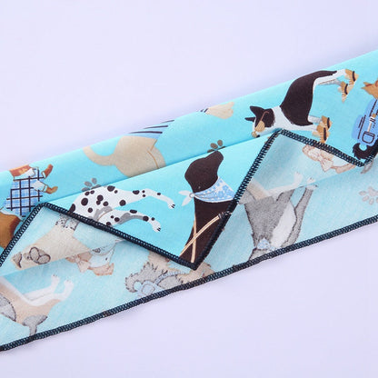 Dog triangle scarf by My Store, shown folded flat with its pointed bandana shape visible