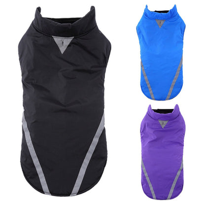 Large dog jacket pet clothing in a comfortable design