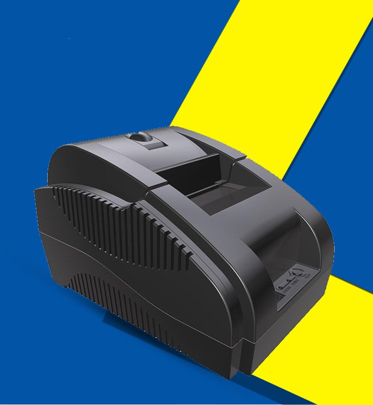 Bluetooth live voice takeaway thermal printer by My Store with compact design and paper roll slot