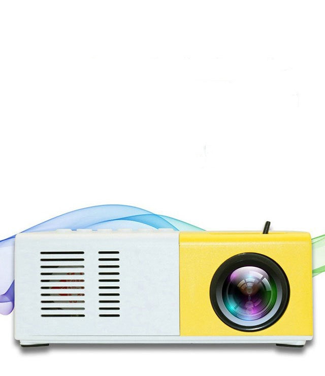 Handheld mini LED home entertainment projector for gifts, compact design with built-in lens and controls