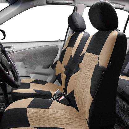 Tire pattern car seat cover in a bold automotive-inspired design