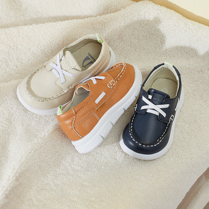 Boys' small leather shoes by My Store in a classic design