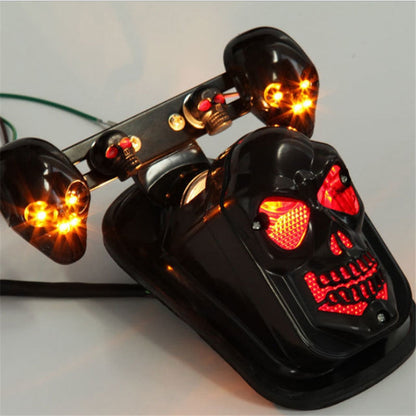 ABS LED motorcycle electric car modified taillight accessories in red and clear housing