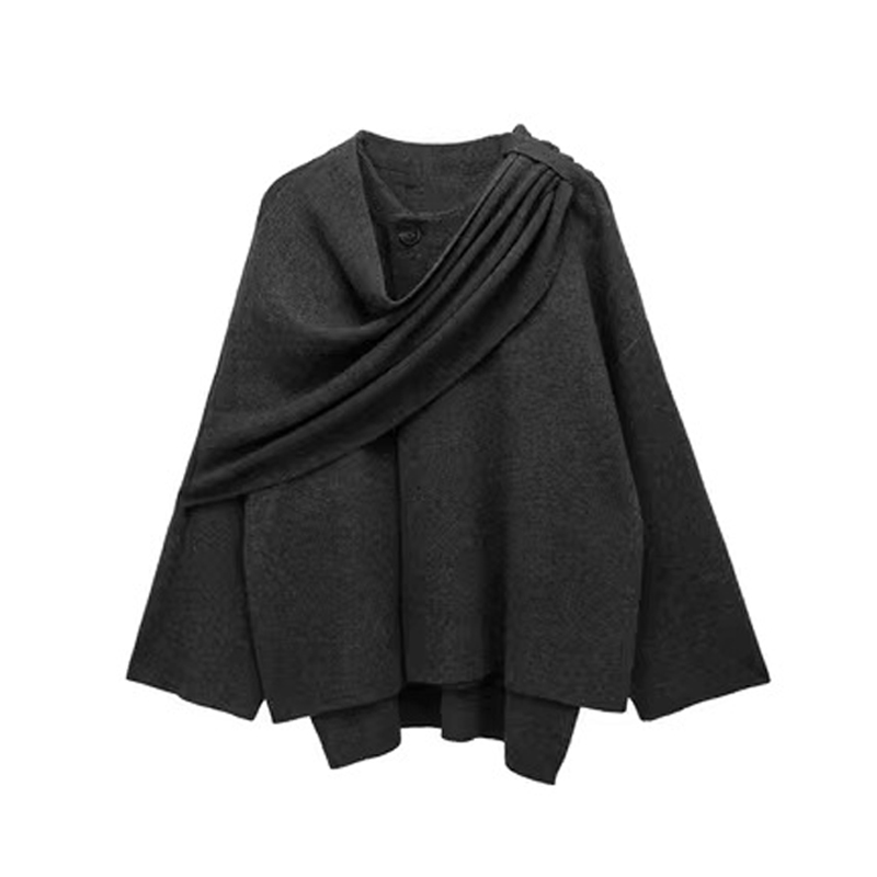 Elegant Draped Winter Jacket