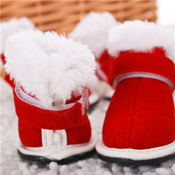 Pet shoes for dogs and cats, four-piece set in assorted sizes