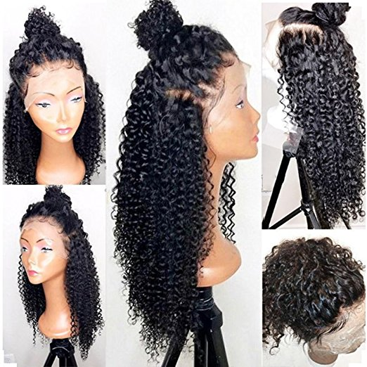 African small curly hair wig close-up with tightly coiled curls in a natural textured style