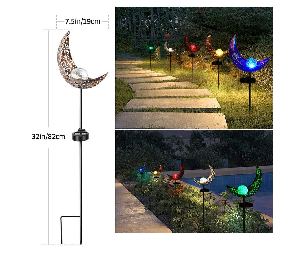 LED solar flame light metal garden lamp with flame effect for waterproof outdoor landscape lighting