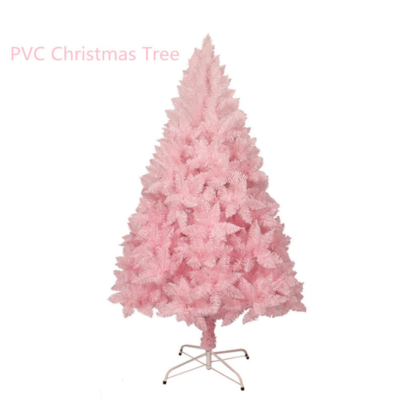 Pink pointed gradient Christmas tree decoration with vibrant pink tones and tapered shape