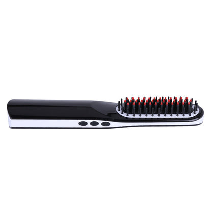 Quick Beard Straightener grooming tool for smoothing and styling facial hair, shown in a compact black design