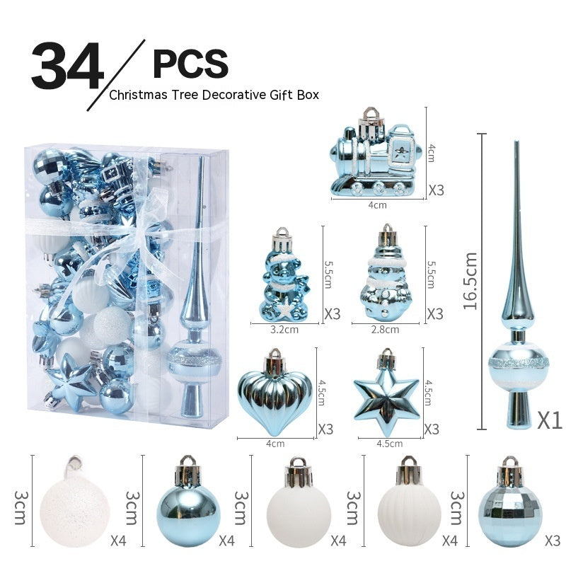 Christmas decorations ball set Christmas tree pendants in assorted festive colors and finishes