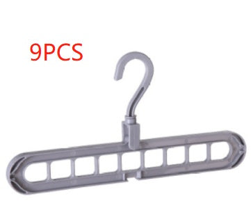 9-hole clothes hanger organizer, space-saving hanger in white plastic9-hole clothes hanger organizer, space-saving hanger in white plastic