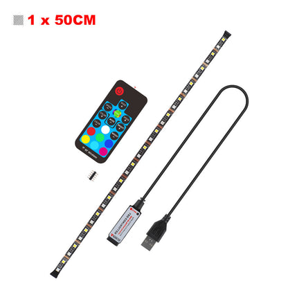 LED light strip by My Store displayed in a roll with flexible adhesive backing
