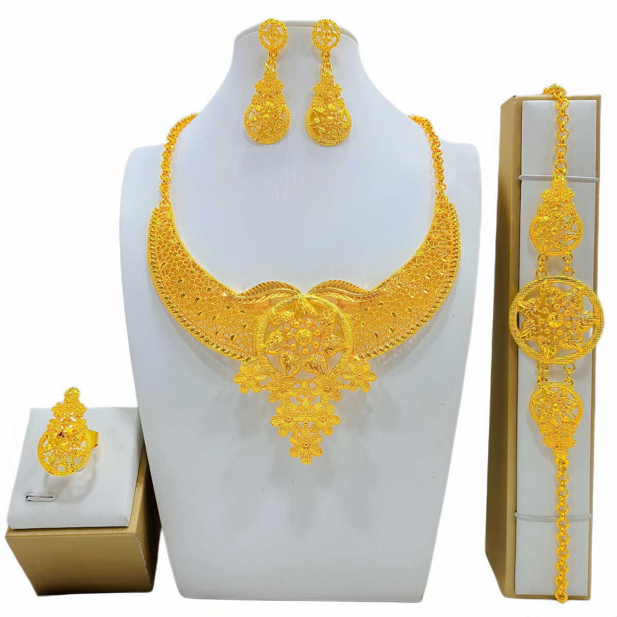 Women's Fashion All-match Jewelry Mirror Jewelry Suit
