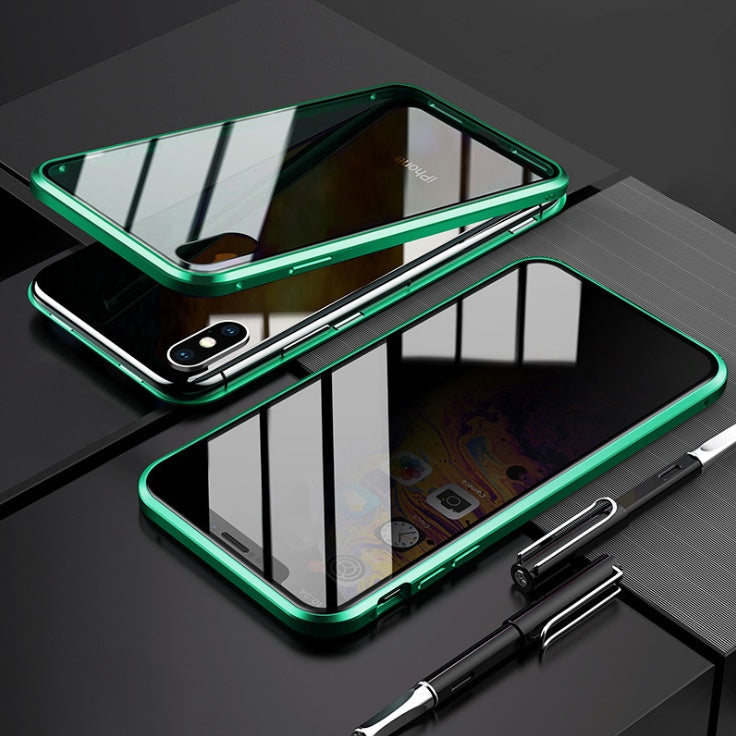 Anti-peeping magnetic phone case with privacy screen protection for smartphones