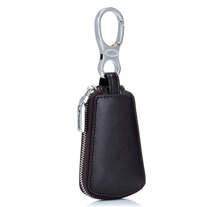 Leather car key case with zipper waistband by My Store