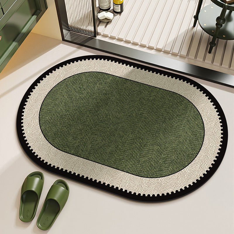 Water-absorbent non-slip quick-drying shower mat in a textured rectangular design