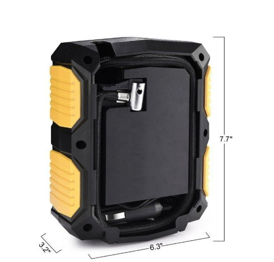 Digital tire inflator, DC 12 volt portable car air compressor with digital display and air hose