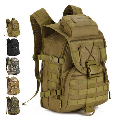 Outdoor backpack by My Store with adjustable shoulder straps and multiple zippered compartments
