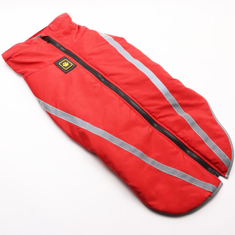 Medium and large dog winter coat, warm padded clothing in a comfortable fit