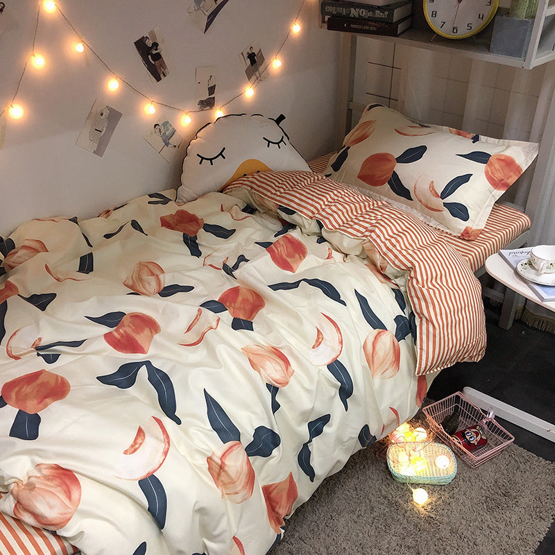 Four-piece Japanese bedding set with traditional Japanese-inspired design by My Store