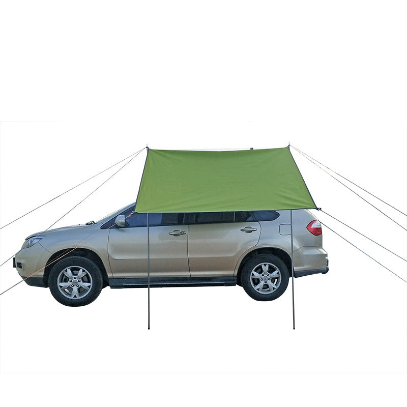 Car side awning by My Store, compact vehicle-mounted shade canopy shown extended beside a car